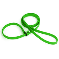 tropical green waterproof Biothane Slip Lead leash in 5ft or 7ft and 3/8", 5/8" or 1/2" widths