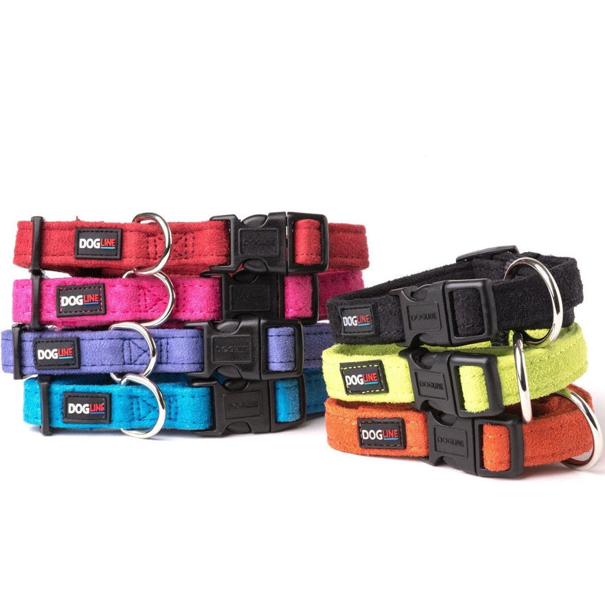 Comfort Microfiber Flat Pet Collar - Durable Plastic Buckle