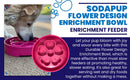 Flower Slow Feeder Dog Bowl for Enrichment - 8" diameter x 2" deep