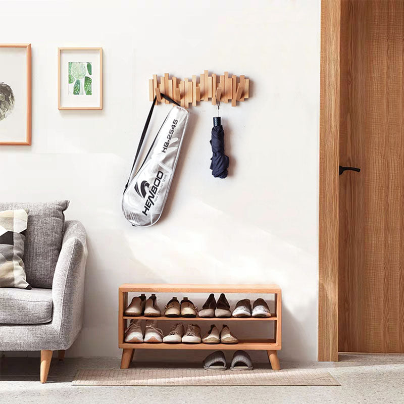 Hanging Wall Rack with Folding Pegs