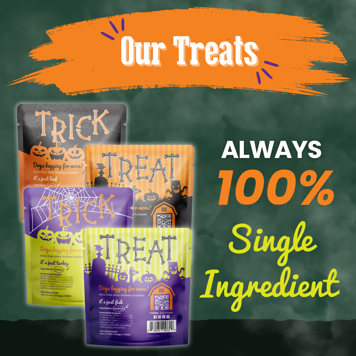 Halloween Dog Treat - Snack Pack Bundle