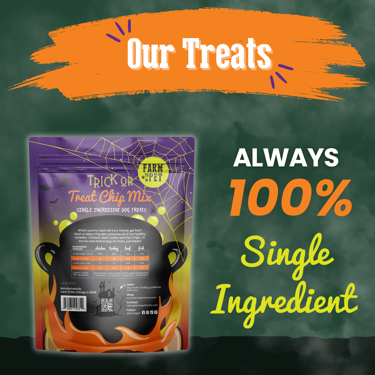 Trick or Treat Chip Mix - Halloween Dog Treats