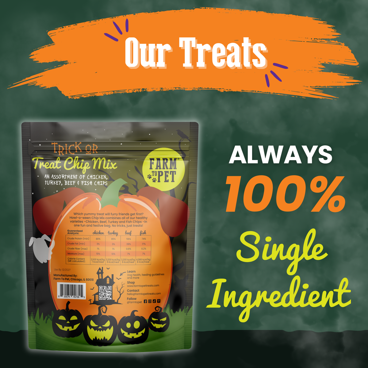 Trick or Treat Chip Mix - Halloween Dog Treats