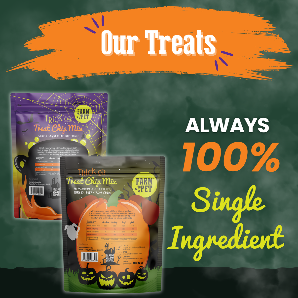 Trick or Treat Chip Mix - Halloween Dog Treats