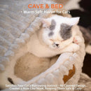 Fluffy Round Soft Cat Bed – Washable Plush Pet Bed for Cats & Small Dogs