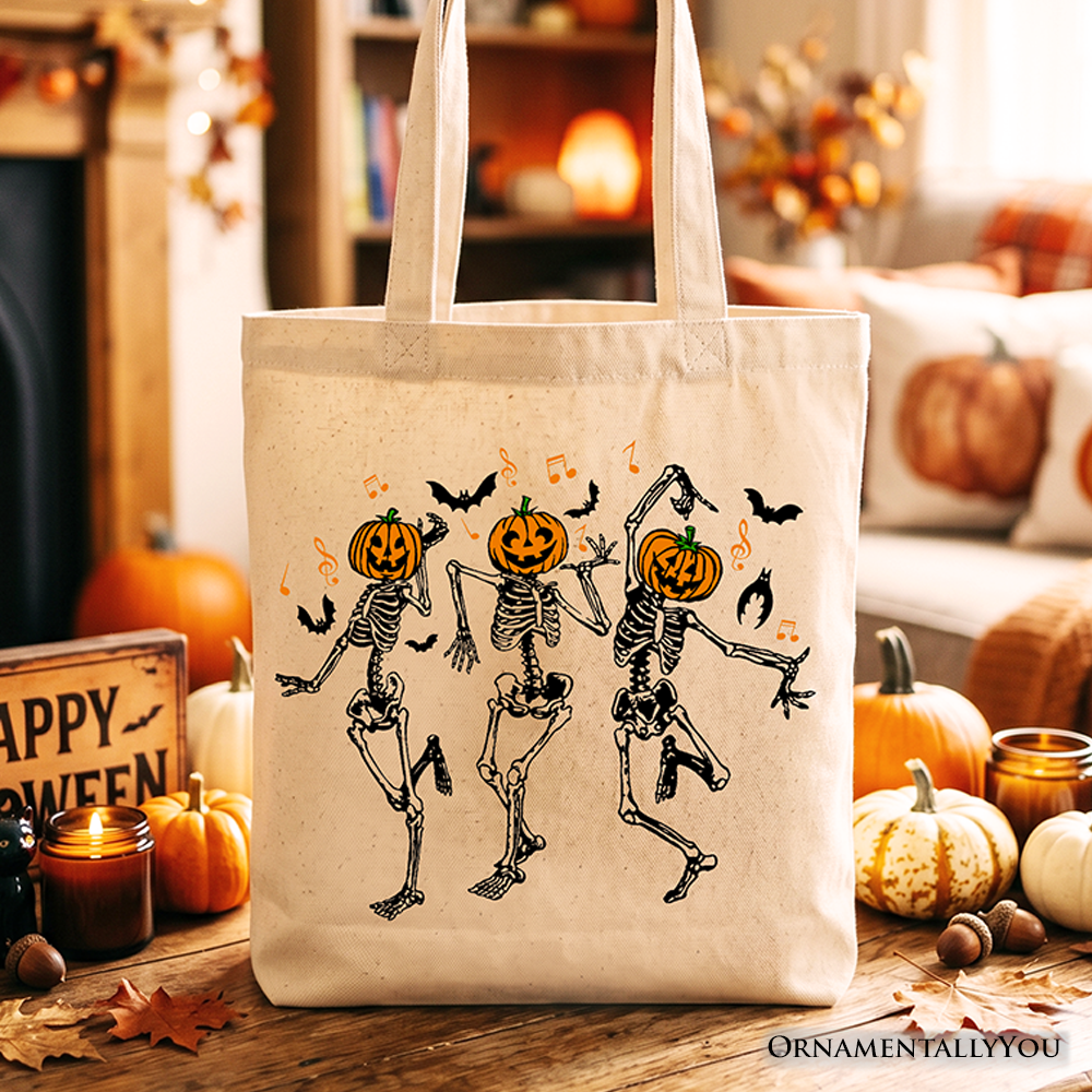Dancing Skeletons Trick or Treat Tote Bag