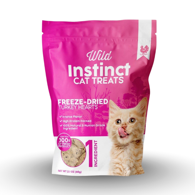 Freeze-Dried Turkey Hearts for Cats