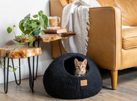 Merino Wool Cat Cave Bed