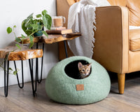 Merino Wool Cat Cave Bed