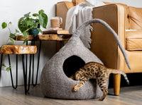 Whimsical Cat Tail Cave Bed