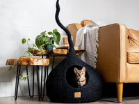 Whimsical Cat Tail Cave Bed