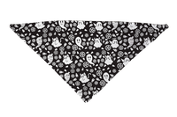 Goth Ghosties Black and White Dog Bandana