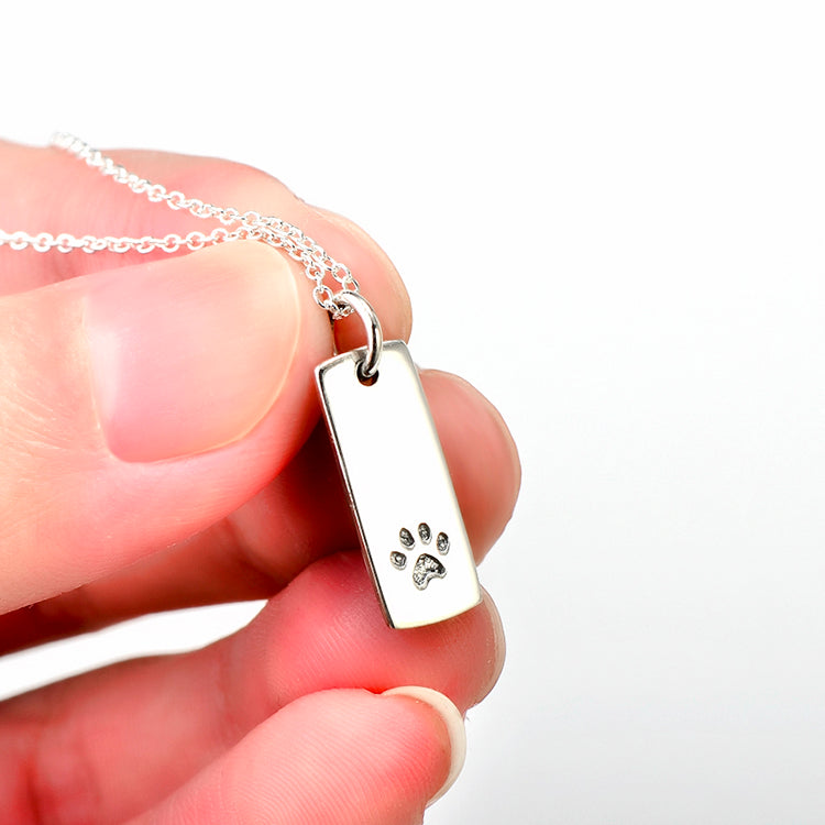 Paw Print Tag Necklace