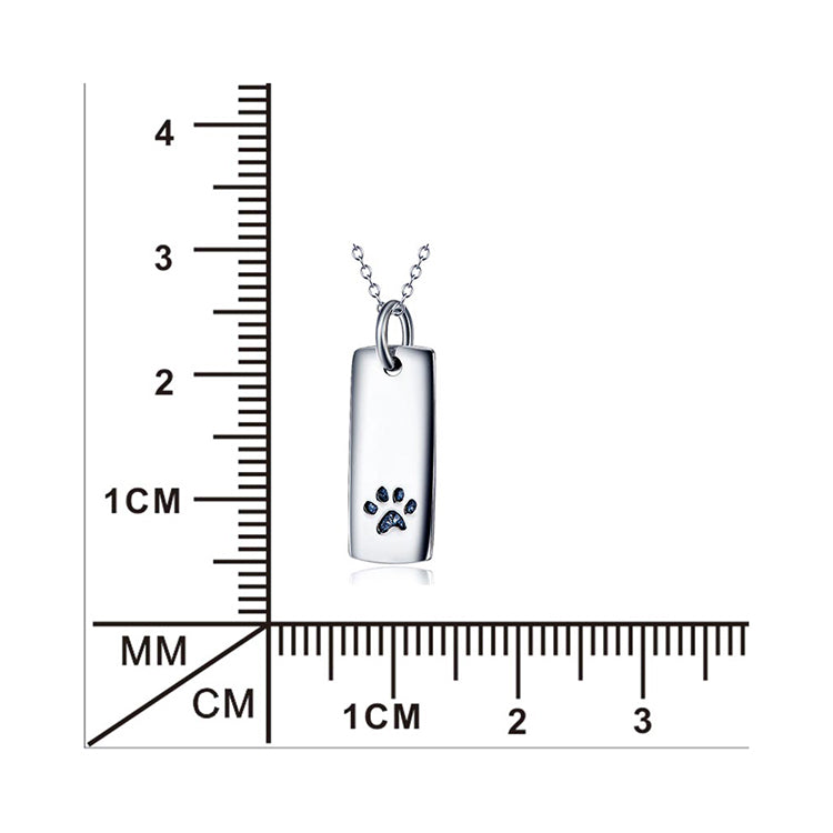 Paw Print Tag Necklace