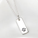 Paw Print Tag Necklace