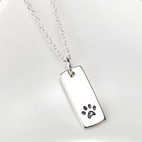 Paw Print Tag Necklace