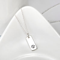 Paw Print Tag Necklace