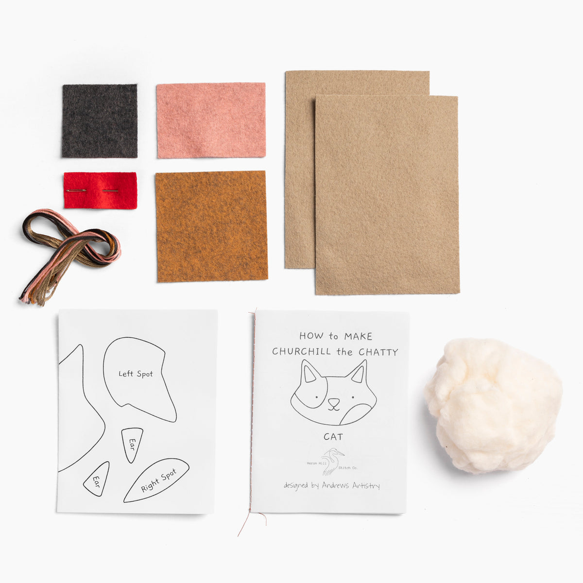 Churchill the Chatty Cat: DIY Sewing Kit