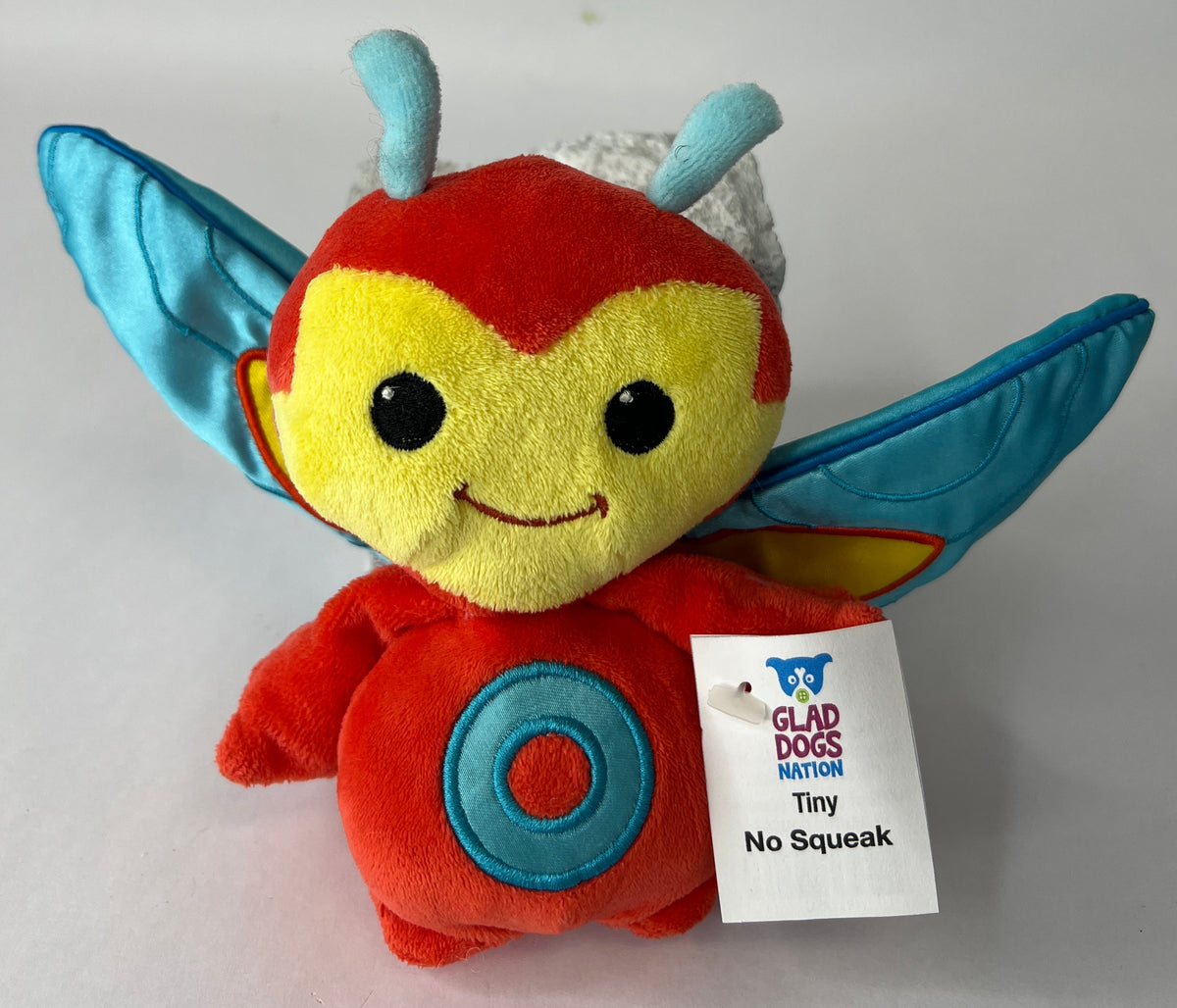 Tiny NO SQUEAK Stuffed Pet Toy