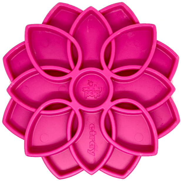 Mandala Slow Feeder Dog Bowl for Enrichment - 8" diameter x .75" deep