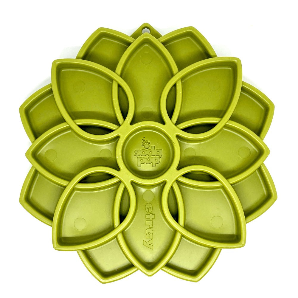 Mandala Slow Feeder Dog Bowl for Enrichment - 8" diameter x .75" deep