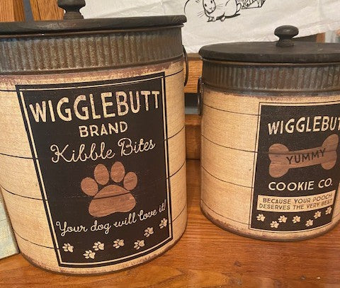 Wigglebutt Dog Treat Canister Set
