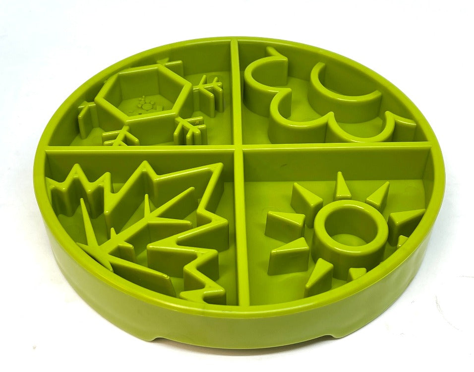 Four Seasons Slow Feeder Dog Bowl for Enrichment - 8" diameter x 1.5" deep