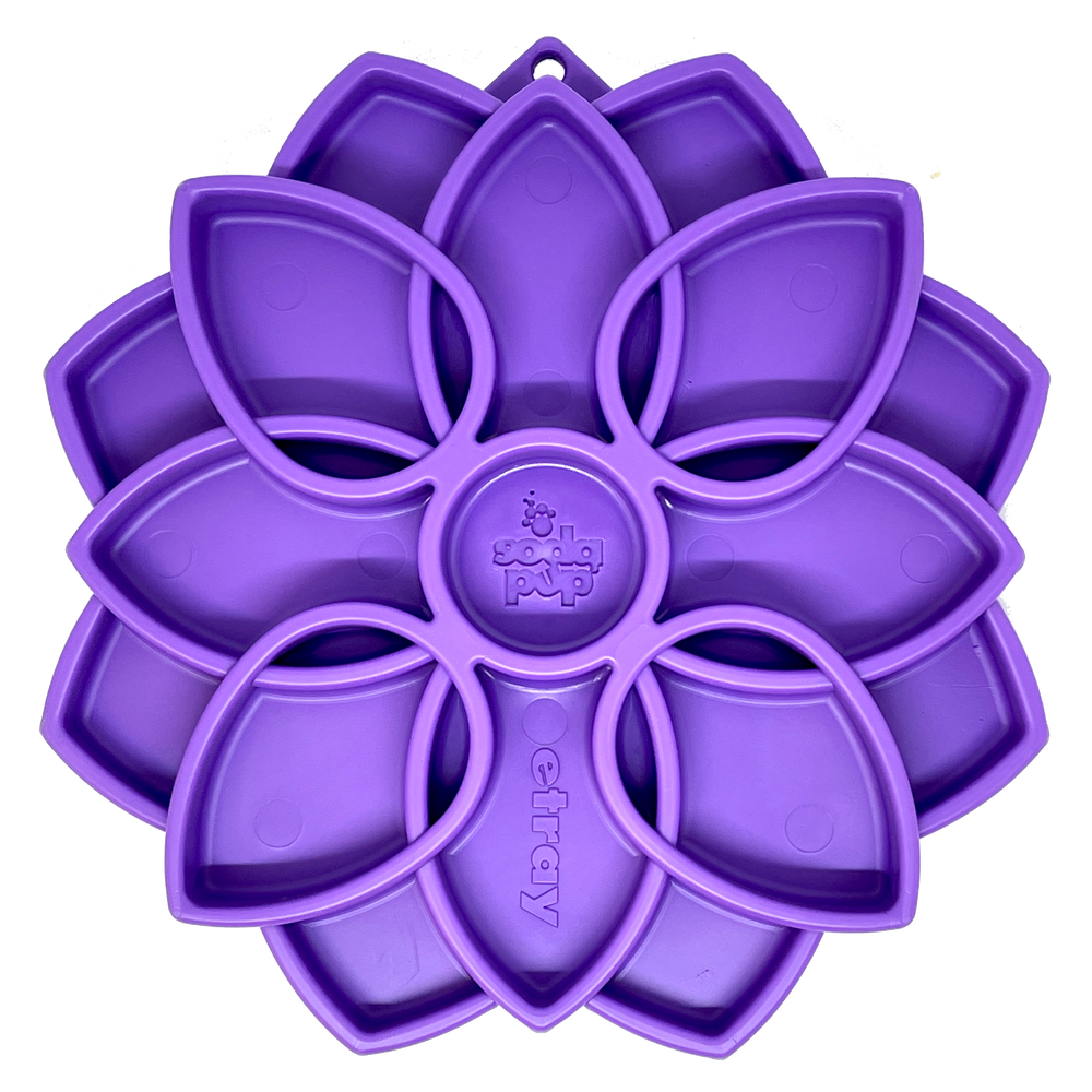 Mandala Slow Feeder Dog Bowl for Enrichment - 8" diameter x .75" deep