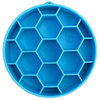 Honeycomb Slow Feeder Dog Bowl for Enrichment - 8" diameter x 2" deep