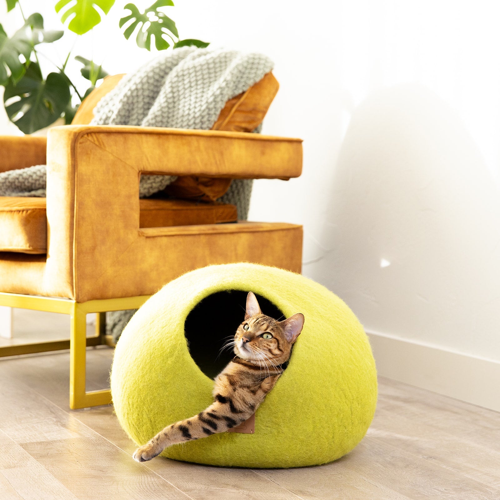 Merino Wool Cat Cave Bed