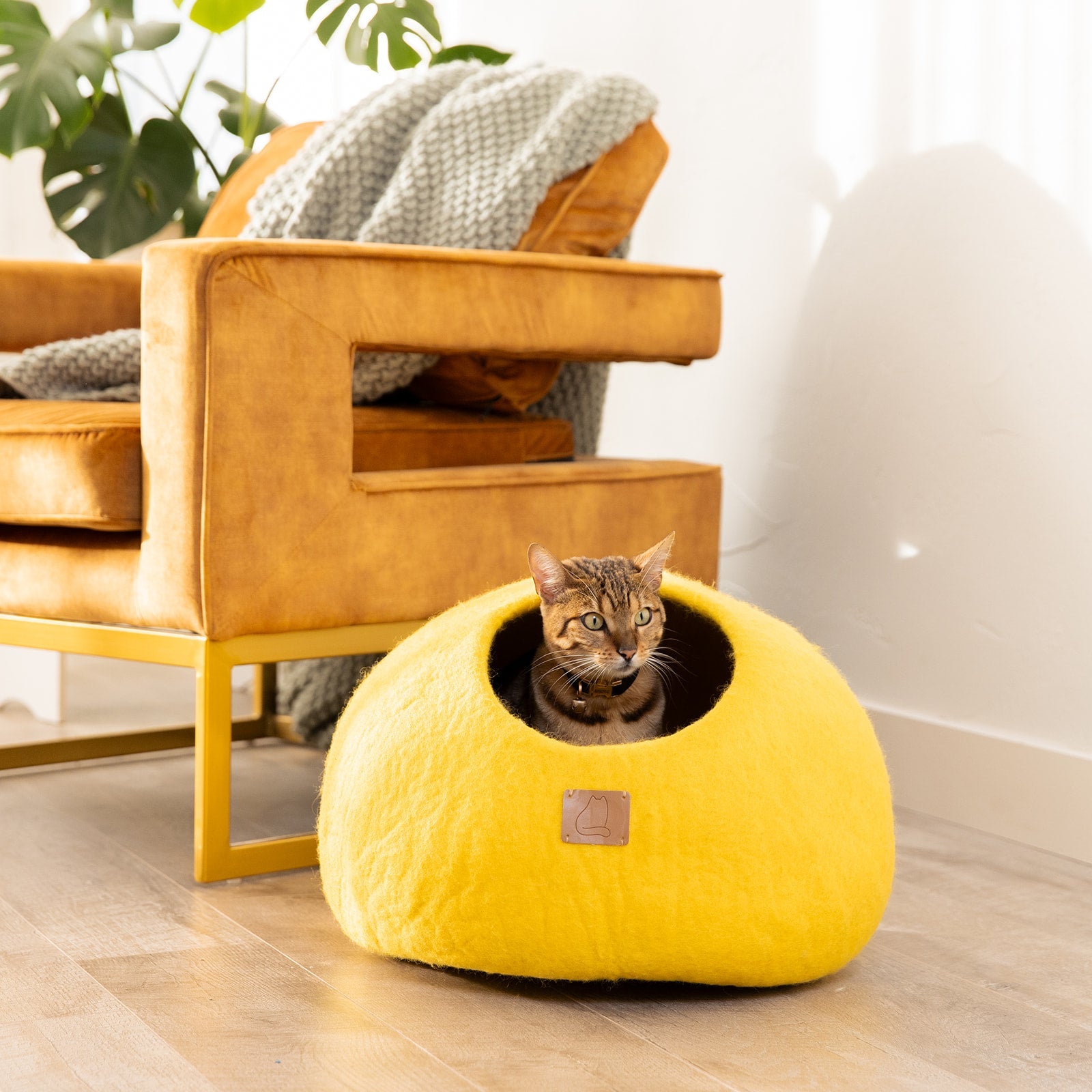 Merino Wool Cat Cave Bed