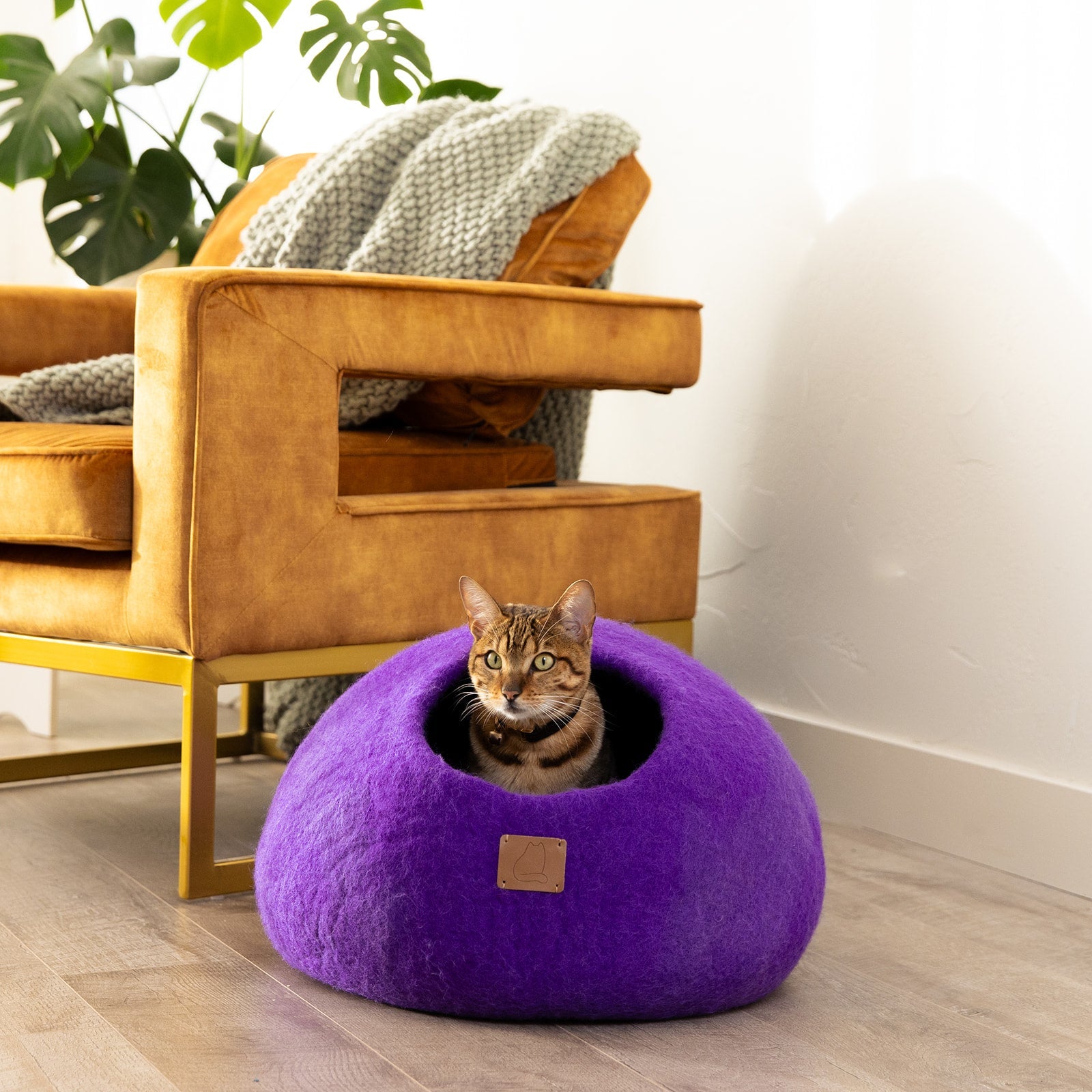 Merino Wool Cat Cave Bed