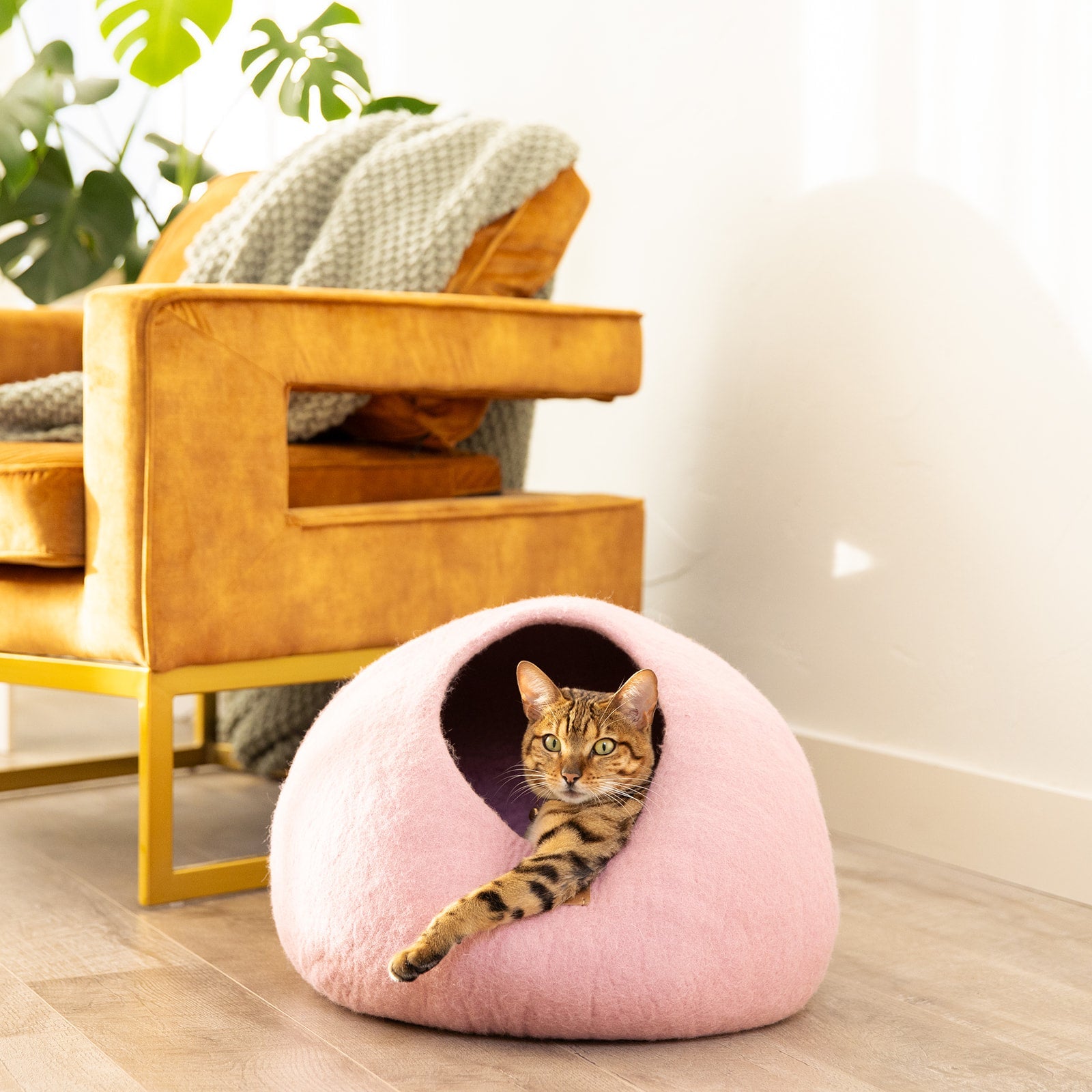 Merino Wool Cat Cave Bed