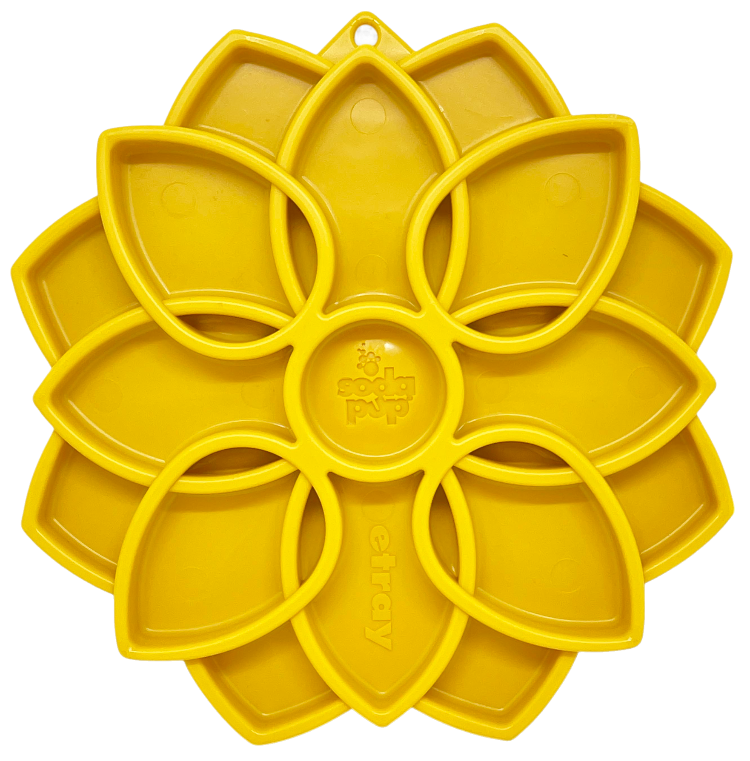 Mandala Slow Feeder Dog Bowl for Enrichment - 8" diameter x .75" deep
