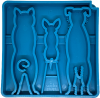 Waiting Dogs Slow Feeder Dog Bowl for Enrichment - 8"w x 8" h x 2" deep