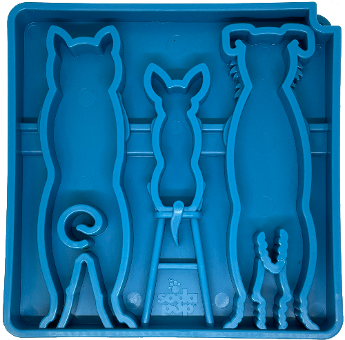 Waiting Dogs Slow Feeder Dog Bowl for Enrichment - 8"w x 8" h x 2" deep