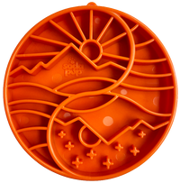 Sun and Moon Slow Feeder Dog Bowl for Enrichment - 8" diameter x 1.5" deep