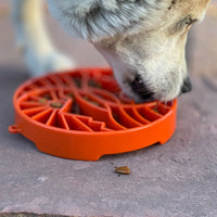 Sun and Moon Slow Feeder Dog Bowl for Enrichment - 8" diameter x 1.5" deep