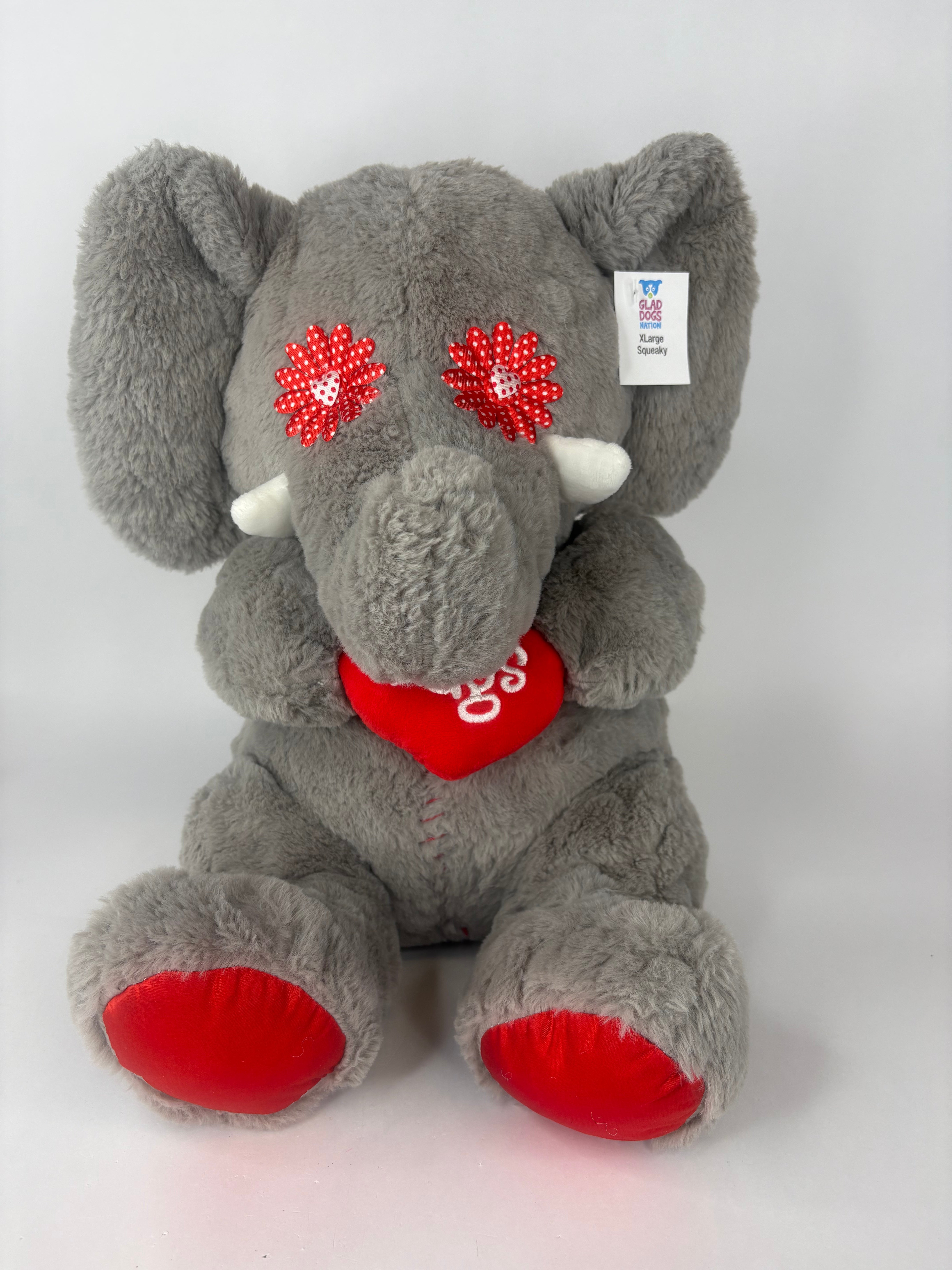 EXTRA LARGE Hearts, Love & Candy Dog Toy: Squeak & NO SQUEAK