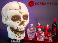 Giant Halloween Skull Animatronic Lamp Prop: 20" Tall, Heavy-Duty