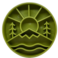 Great Outdoors Slow Feeder Dog Bowl for Enrichment - 8" diameter x 2" deep