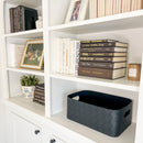 Leather Woven Bin (Black)