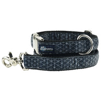 Industrial Geometric Black Velvet Essential Dog Collar