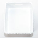 Wooden Ribbed Bins – White