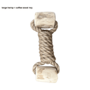 hemp rope + coffee wood toy by rōmng