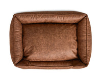 Masculine vintage style dog bed for a large dog. 