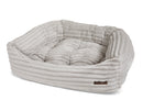 Luna Grey Napper Dog Bed with Bolsters
