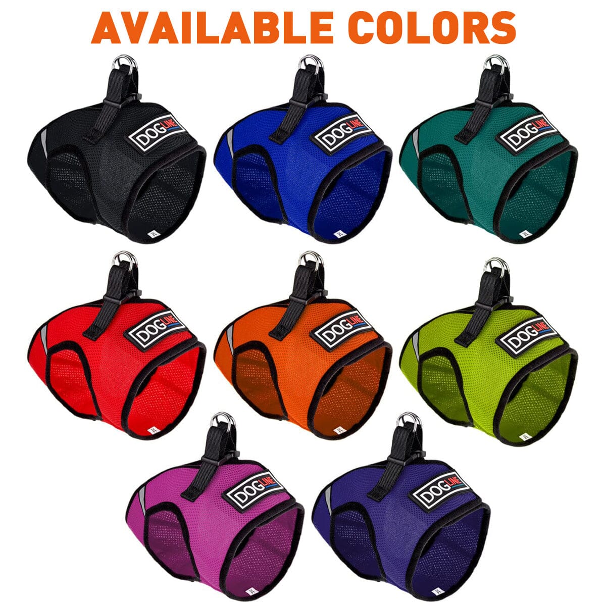 Boston Mesh Dog Harness - 1 Hook & Loop Patch Fastener