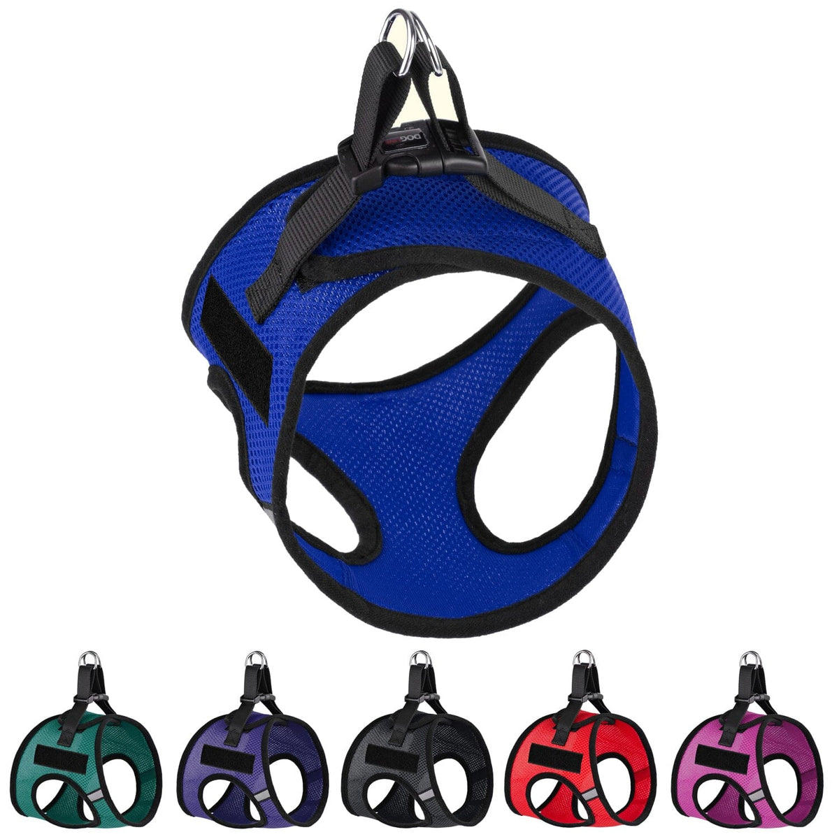York Mesh Pet Harness  - 2 Hook & Loop Patch Fasteners