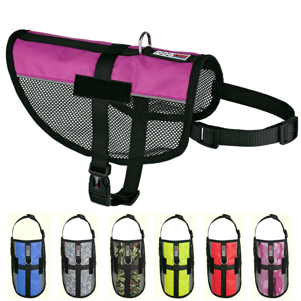 MaxAire Mesh Dog Vest Harness - 2 Hook & Loop Patch Fasteners
